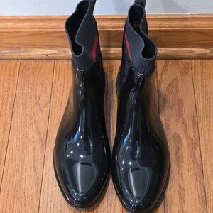 COACH Rubber Rain Bootie Size 9 Black